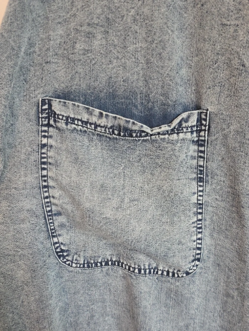 EUC Oli & Hali Large ULTRA WIDE LEG CHAMBRAY TENCEL JUMPSUIT - Picture 6 of 8